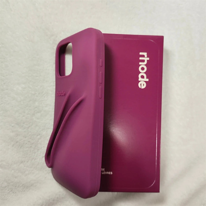 Nova Capa de Silicone para iPhone com Porta-Batom